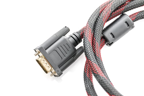 Preview: HDMI and VGA cable connector on white-3