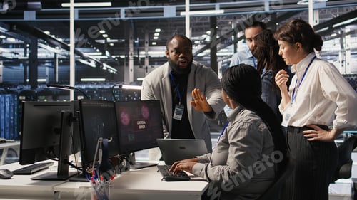 Preview: Angry technicians in server room fighting after encountering critical error