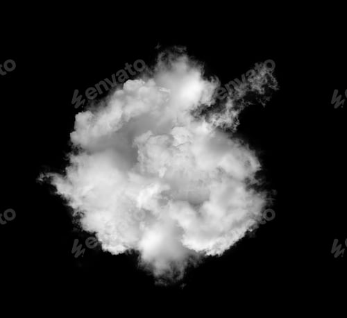 Preview: white clouds on black background