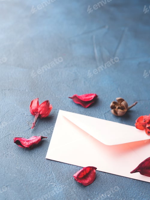 Preview: Pink envelope for romantic love letter
