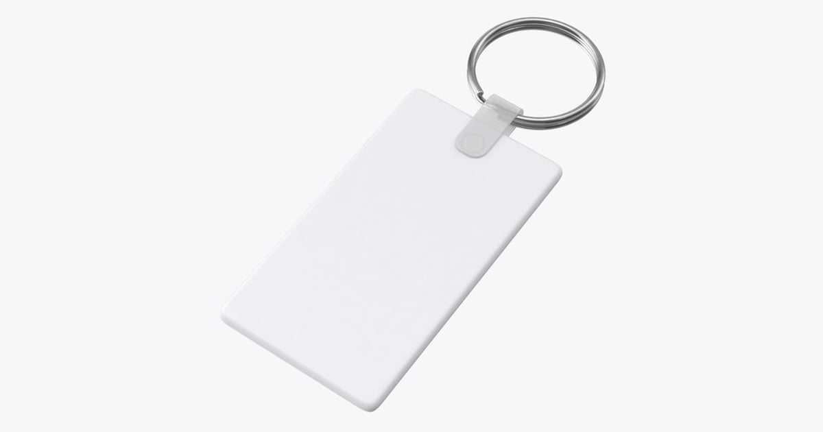 Rectangular Key Chain 3D, Incl. access & blank - Envato