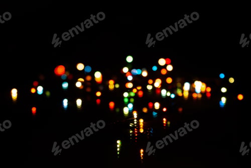 Preview: colored blurred bokeh christmas garlands