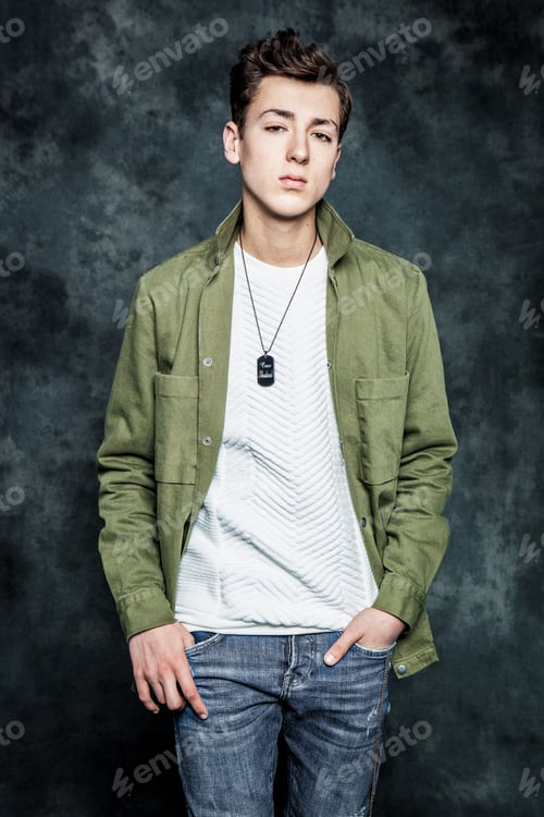 Preview: A teenager poses with a cocky attitude in front of the camera.