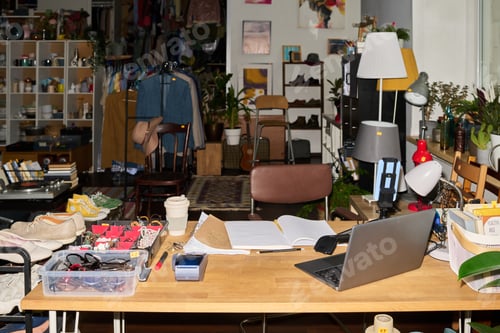 Preview: Workplace of thrift shop assistant