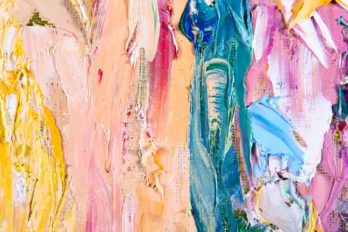 Preview: fragment of my painting. Oil on canvas. abstract painted background. focus on brushstrokes