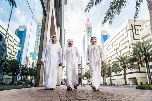 Preview: Arabian businessmen meeting outdoors