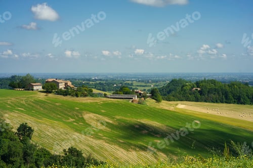 Preview: Rural landscape near Salsomaggiore and Fornovo, Parma, at springtime