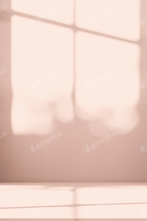 Preview: Background Peach Fuzz Wall Studio,Spring,Summer Colour Trend 2024,Beige background with shadow