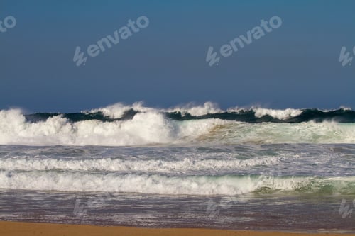 Preview: Big and messy surf at beach