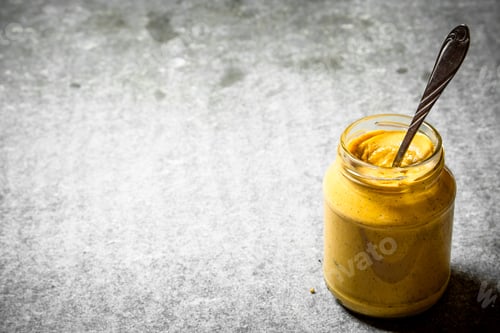 Preview: Fresh mustard in a jar