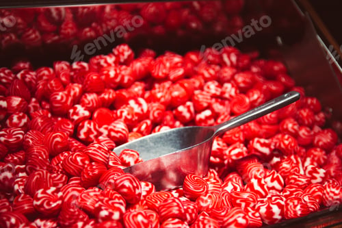 Preview: Red candies in the candy shop