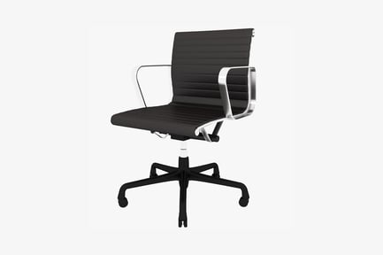 Preview: Office chair with high backrest and contoured frame