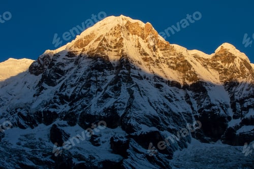Preview: The picturesque landscape of Annapurna Peak and the ranges around Annapurna massif.