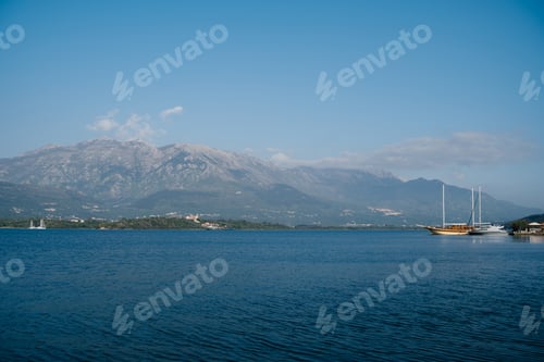 Preview: View from the sea pier to Mount Lovcen. Montenegro