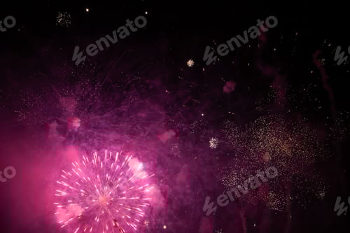 Preview: Fireworks at New Year. Abstract holiday background.