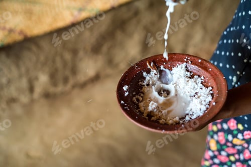 Preview: Making copra dough with milk