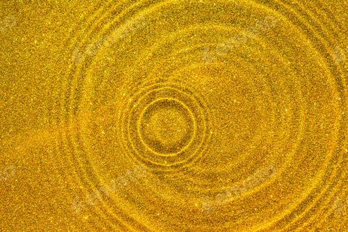 Preview: Abstract yellow background with golden sand texture underwater, with waves and ripples