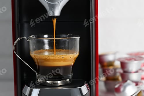 Preview: Espresso machine making coffee