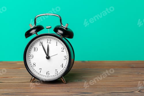 Preview: retro alarm clock on table