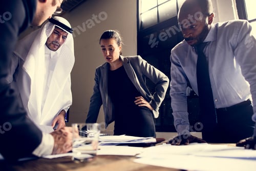 Preview: Group of diverse business people having a meeting together