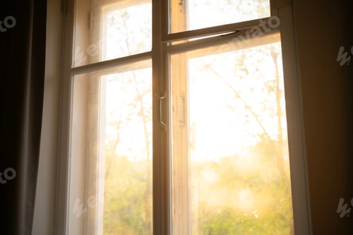 Preview: Warm sunlight floods into the room through the window, creating a bright and inviting atmosphere in