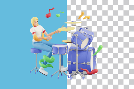 Preview: Woman Playing Drum Musical