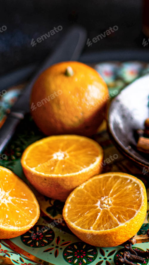 Preview: Festive holiday mulled wine preparation mobile background