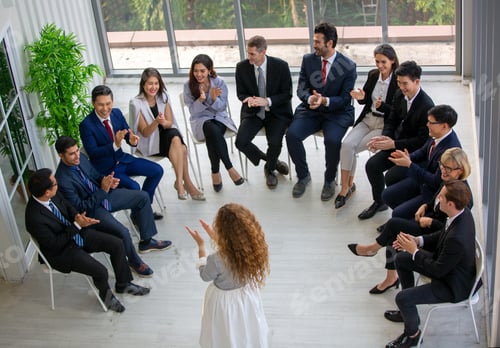 Preview: Diverse people in a seminar