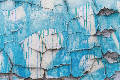 Preview: Paint spill over the old damaged cracked concrete wall