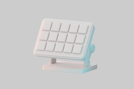 Preview: White solar panel array