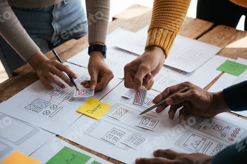 Preview: ux Graphic designer creative sketch planning application process development prototype wireframe for