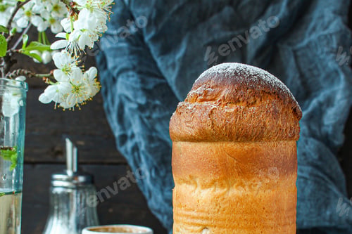 Preview: Easter Cake Festive Celebration Table Traditional Decor Treats. Happy Easter Holiday! Portion On