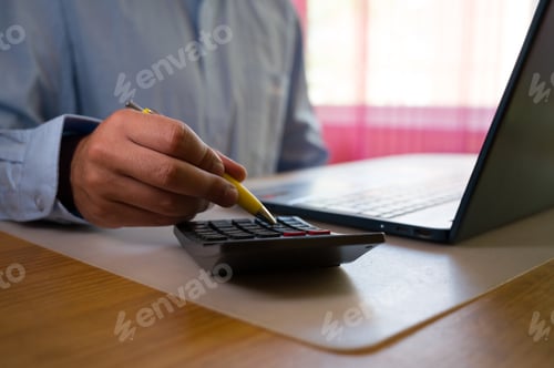 Preview: Man hands typing on computer keyboard closeup,