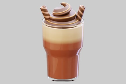 Preview: Delicious Frappe Coffee Drink With Chocolate Topping