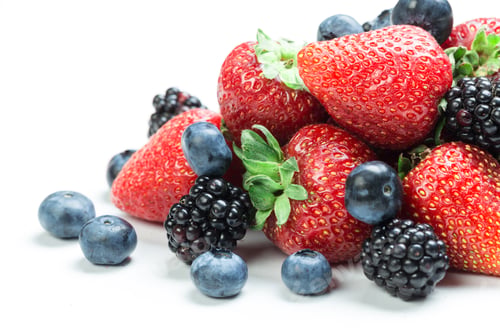 Preview: Fresh assorted berries piled together with vibrant colors, perfect for healthy snacking or dessert
