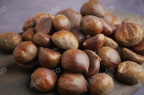 Preview: Fresh chestnuts ready for cooking and eating in kitchen