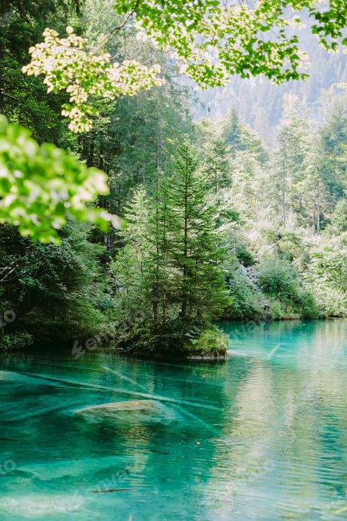 Preview: blue lake in switzerland