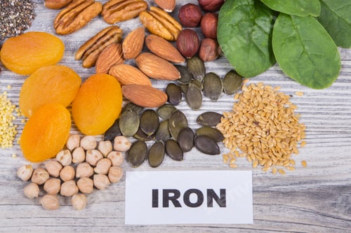 Preview: Ingredients containing natural iron, minerals and vitamins. Best food to fight with anemia
