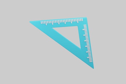 Preview: Blue triangle ruler