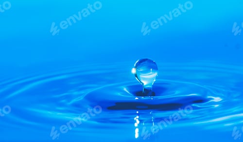 Preview: abstract background of Blue water drop falling down