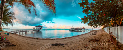 Preview: Panoramic Sunrise at Sandy Bay Beach on Roatán Island