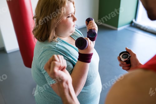 Preview: Obese Young Woman Working Out