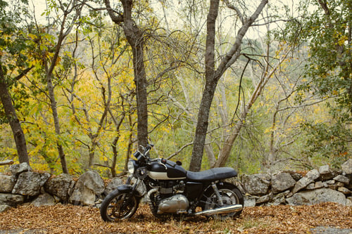 Preview: Cafe racer motorbike outdoors