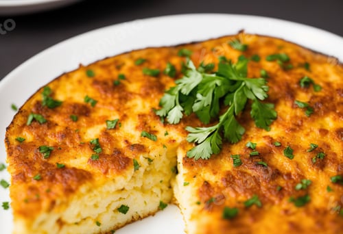 Preview: A classic tortilla de patatas, potato omelette sandwich on a slice of bread. Spanish typical food.