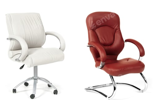 Preview: The office chairs from white and brown leather