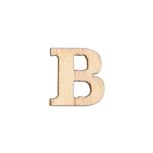 Preview: Wooden letters of English alphabet on white background, top view.
