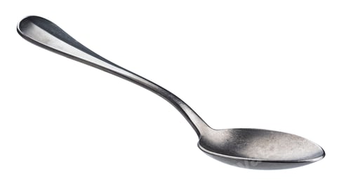 Preview: Metal spoon isolated on white background