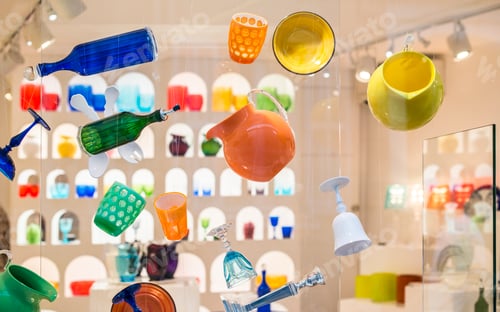 Preview: Colored glass cups