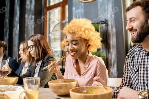 Preview: Couple during the dinner in the restaurant