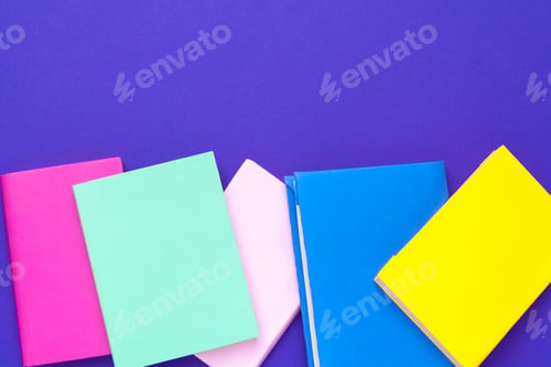 Preview: books on a blue background